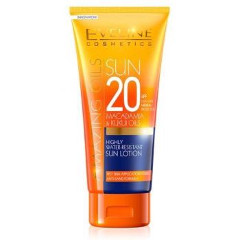 Lotiune de plaja, Eveline Cosmetics, SPF 20, Rezistent La Apa, 200 ml