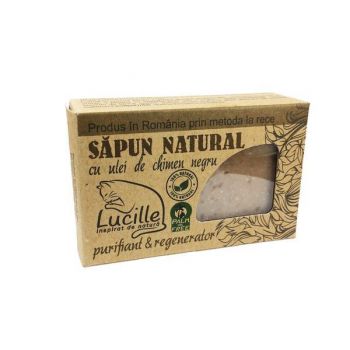 Sapun natural cu ulei de chimen negru - purifiant si regenerator, Lucille, 90 g