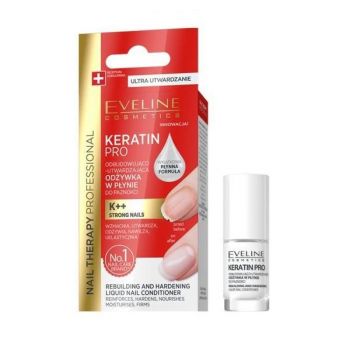 Tratament profesional pentru unghii, Eveline Cosmetics, Nail Therapy Keratin Pro, 5 ml de firma original