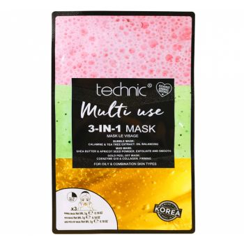 Masca Coreeana pentru Ten Gras, anti-sebum, TECHNIC Multi Use 3-In-1 Mask, 18 g