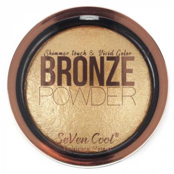 Pudra Profesionala Iluminatoare, Seven Cool, Bronze Powder, Shimmer Touch, 04 Gold, 8 g