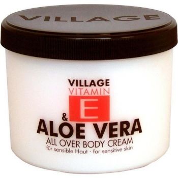 Crema de corp cu Vitamina E si Aloe Vera, Village Cosmetics, 500 ml
