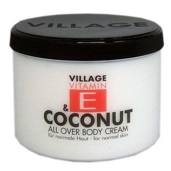 Crema de corp cu Vitamina E si Cocos, Village Cosmetics, 500 ml