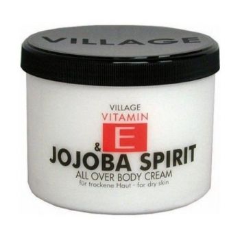 Crema de corp cu Vitamina E si Jojoba, Village Cosmetics, 500 ml