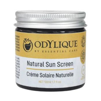 Crema Bio Protectie Solara SPF 30 pentru Piele Sensibila cu Musetel, Zinc si Unt de Shea Odylique by Essential Care, 50ml Crema Bio Protectie Solara SPF 30 pentru Piele Sensibila cu Musetel, Zinc si Unt de Shea Odylique by Essential Care, 50ml