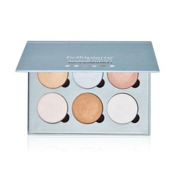 Paleta 6 iluminatori Glowing Palette 2 BellaPierre de firma originala