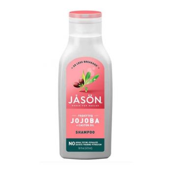 Sampon pentru Par Puternic si Sanatos cu Jojoba si Ulei de Ricin - Jason Shampoo Repairing Jojoba & Castor Oil, 473 ml