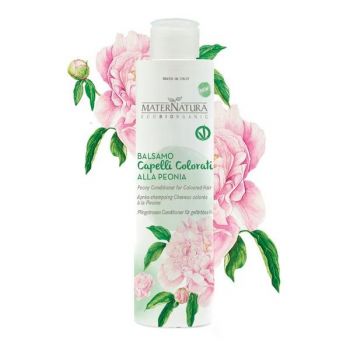 Balsam pentru Par Vopsit cu Bujor MaterNatura, 250ml la reducere