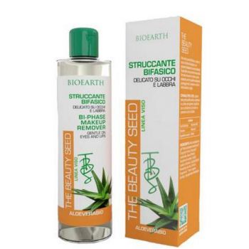Demachiant Bifazic cu Aloe Vera Bioearth, 150 ml