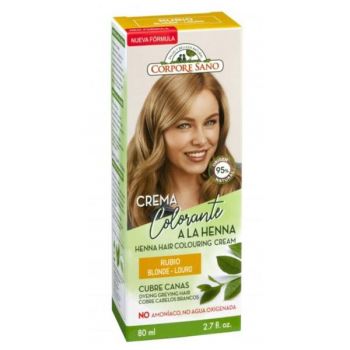 Vopsea Henna Crema Semipermanenta - Corpore Sano Henna Hair Colouring Cream, nuanta Blond, 80 ml