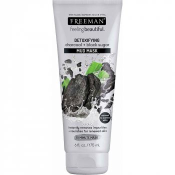 Masca detoxifianta cu carbune si zahar negru FREEMAN Detoxifying Charcoal + Black Sugar Mud Mask, 175 ml de firma original