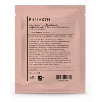 Masca pentru Ten Iluminatoare si Antioxidanta cu Alge -Tip Servetel - Bioearth, 1 buc