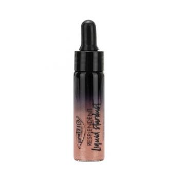 Iluminator Lichid Roz Auriu 02 PuroBio Cosmetics, 12 ml