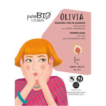 Masca Peel-Off cu Smochine pentru Ten Gras Olivia PuroBio Cosmetics, 13g la reducere