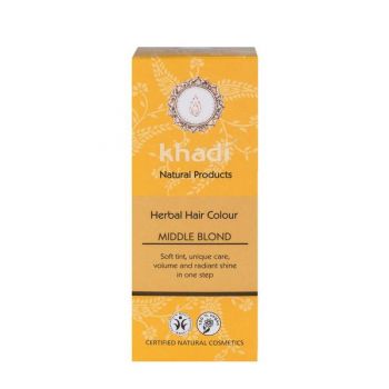 Vopsea de Par Henna pentru Blond Mediu Khadi, 100 g ieftina