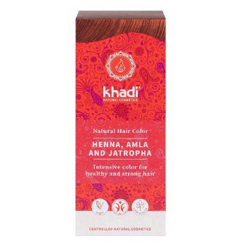 Vopsea Henna cu Amla si Jatropha - Rosu Khandi, 100 g