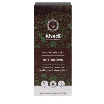 Vopsea Naturala Henna Saten Nuca Khadi, 100 g la reducere