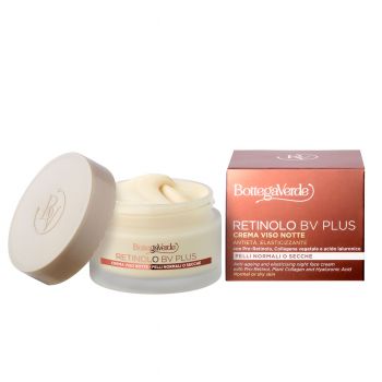 Crema anti-imbatranire de noapte, ideala pentru ten normal si uscat, cu Pro-Retinol, colagen vegetal, acid hialuronic, extract de ginseng si vitaminele E si F Crema anti-imbatranire de noapte, ideala pentru ten normal si uscat, cu Pro-Retinol, colagen vegetal, acid hialuronic, extract de ginseng si vitaminele E si F