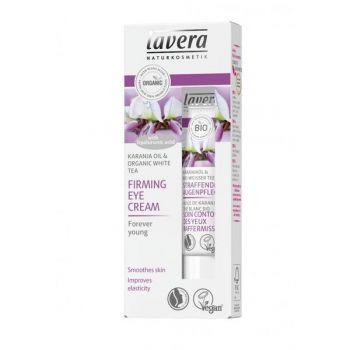 Crema Contur pentru Ochi Antirid cu Ceai Alb, Karanja si Acid Hialuronic Lavera, 15 ml ieftin