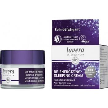 Crema de Noapte 5 in 1 Re-Energizing Sleeping Cream Lavera, 50ml