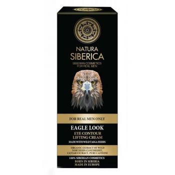 Crema de Ochi Lifting pentru Barbati cu Plante Siberiene si Cafeina Eagle Look Natura Siberica, 30ml ieftin