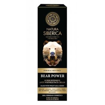 Crema Intensiva Antirid pentru Barbati cu Plante Siberiene Bear Power Natura Siberica, 50 ml