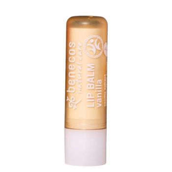 Balsam de Buze cu Unt de Shea si Vanilie Benecos, 4,8 g