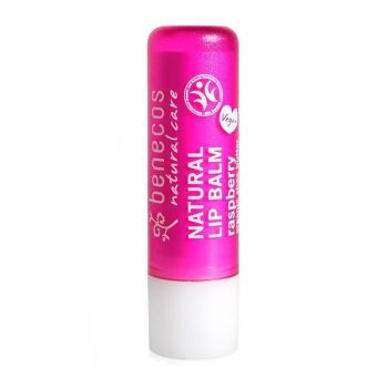 Balsam de Buze cu Unt de Shea si Zmeura Benecos, 4,8 g