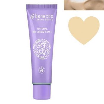 BB Cream Bio 8 in 1 pentru Ten Mediu - Benecos Natural Beauty, nuanta Fair, 30 ml