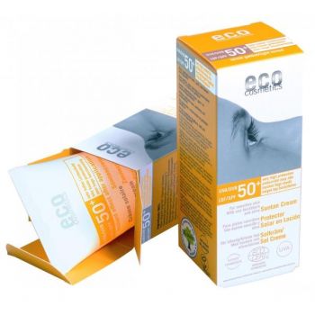 Crema Bio pentru Protectie Solara Inalta SPF 50 Nuantata Eco Cosmetics, 75 ml
