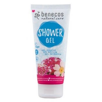 Gel de Dus cu Rodie si Trandafiri Benecos, 200ml Gel de Dus cu Rodie si Trandafiri Benecos, 200ml