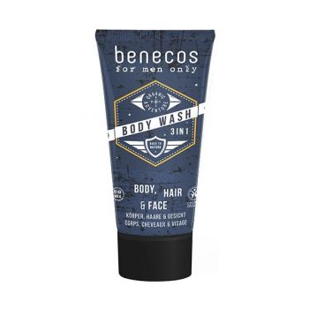 Gel de Dus pentru Barbati 3 in1 Ten, Corp si Par Benecos, 200 ml