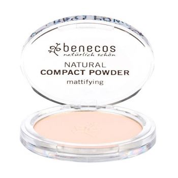 Pudra Compacta Matifianta Benecos, nuanta Fair, 9 g