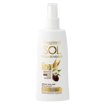 Spray protectie solara, rezistent la apa, cu ulei de Jojoba si lapte de ovaz, SPF 50