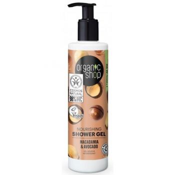 Gel de Dus Bio cu Macadamia si Avocado Kenyan Macadamia Organic Shop, 280ml