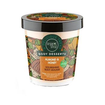 Mousse Delicios pentru Corp Almond & Honey Organic Shop, 450ml Mousse Delicios pentru Corp Almond & Honey Organic Shop, 450ml