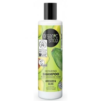 Sampon Reparator pentru Par Deteriorat cu Acocado si Masline Organic Shop, 280 ml