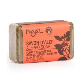 Sapun de Alep cu Flori de Portocal Najel, 100 g