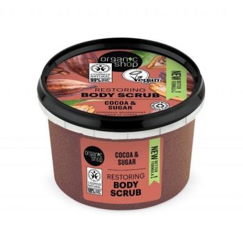 Scrub de Corp cu Zahar si Cacao Organic Shop, 250ml