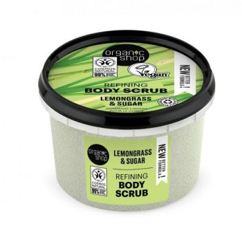 Scrub de Corp cu Zahar si Lemongrass Organic Shop, 250ml