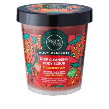Scrub de Corp Strawberry Jam Organic Shop, 450 ml