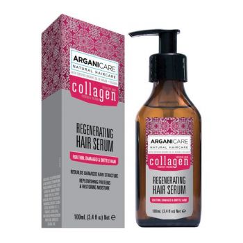 Serum Reparator cu Colagen pentru Par Subtire, Deteriorat si Fragil Arganicare, 100ml ieftin