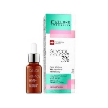 Ser pentru fata, Eveline Cosmetics Glycol Therapy 3%, 18 ml ieftin