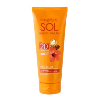 Crema protectie solara, rezistent la apa, cu ulei de Hibiscus si Argan, SPF 20 de firma originala