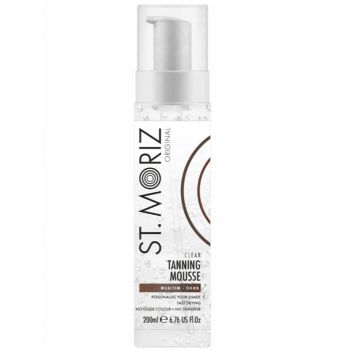 Spuma Autobronzanta Profesionala ST MORIZ Clear Tanning Mousse, No mess, Medium Dark, 200 ml de firma original