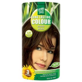 Vopsea par, Long Lasting Colour, 4.03 Mocha Brown, Hennaplus de firma originala