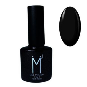 Oja semipermanenta 3 in 1, MJ Gel Polish, Nuanta 001, Negru, 10 ml