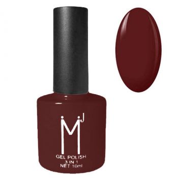 Oja semipermanenta 3 in 1, MJ Gel Polish, Nuanta 033 Dark Plum, 10 ml