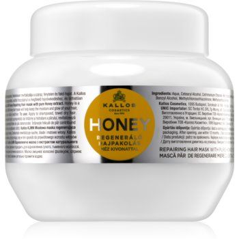 Kallos KJMN Professional Honey masca pentru hidratare intensa pentru păr uscat și deteriorat