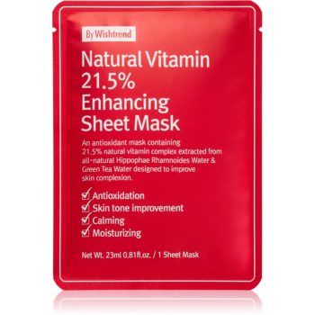 By Wishtrend Natural Vitamin mască textilă fortifiantă